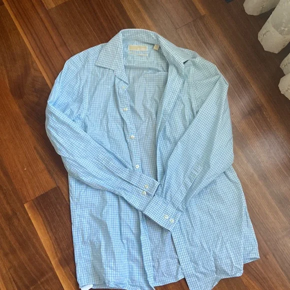 Michael Kors Regular Fit Plaid Dress Shirt - Picture 4 of 4